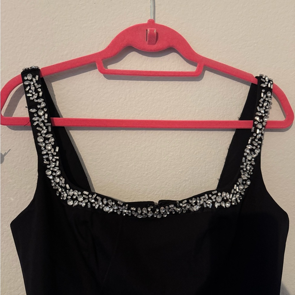 Camilo Coelho for Revolve Black Midi Dress with Embellished Neckline.Size M.NWT. - Picture 3 of 10
